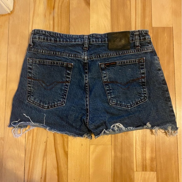 Harley Davidson Dark Wash Cut Off Shorts - Picture 4 of 5